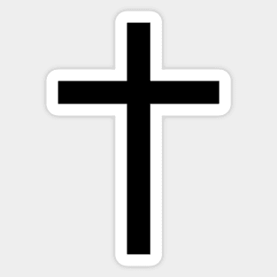 Latin cross (black) Sticker